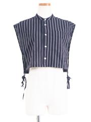 striped high twist cotton bib【80%OFF】