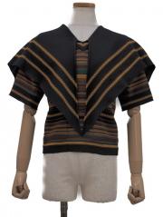 original pattern bic collar  knit top