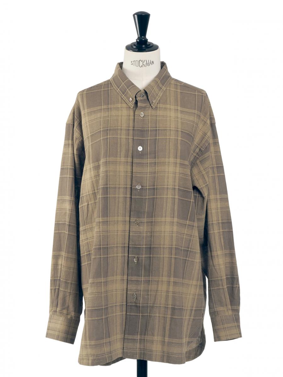 リネンチェックオーバーサイズシャツ