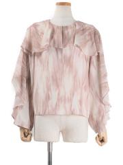 タイダイラッフル2WAYブラウス【セットアップ可《上》】【SALE40%OFF】