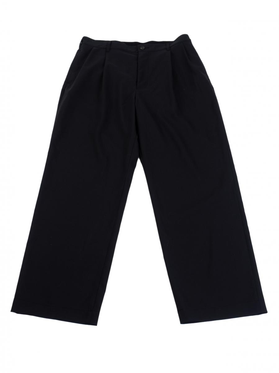 Men SOLID WOOL TWO TUCK PANTS