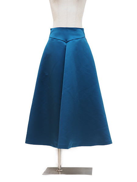 サテンアシメフレアスカート【SALE40%OFF】