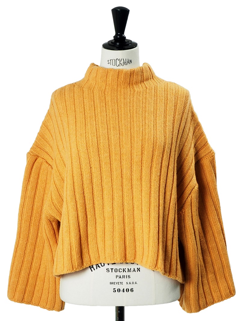 ウールカシミアボトルネックワイドリブニット【SALE30%OFF】