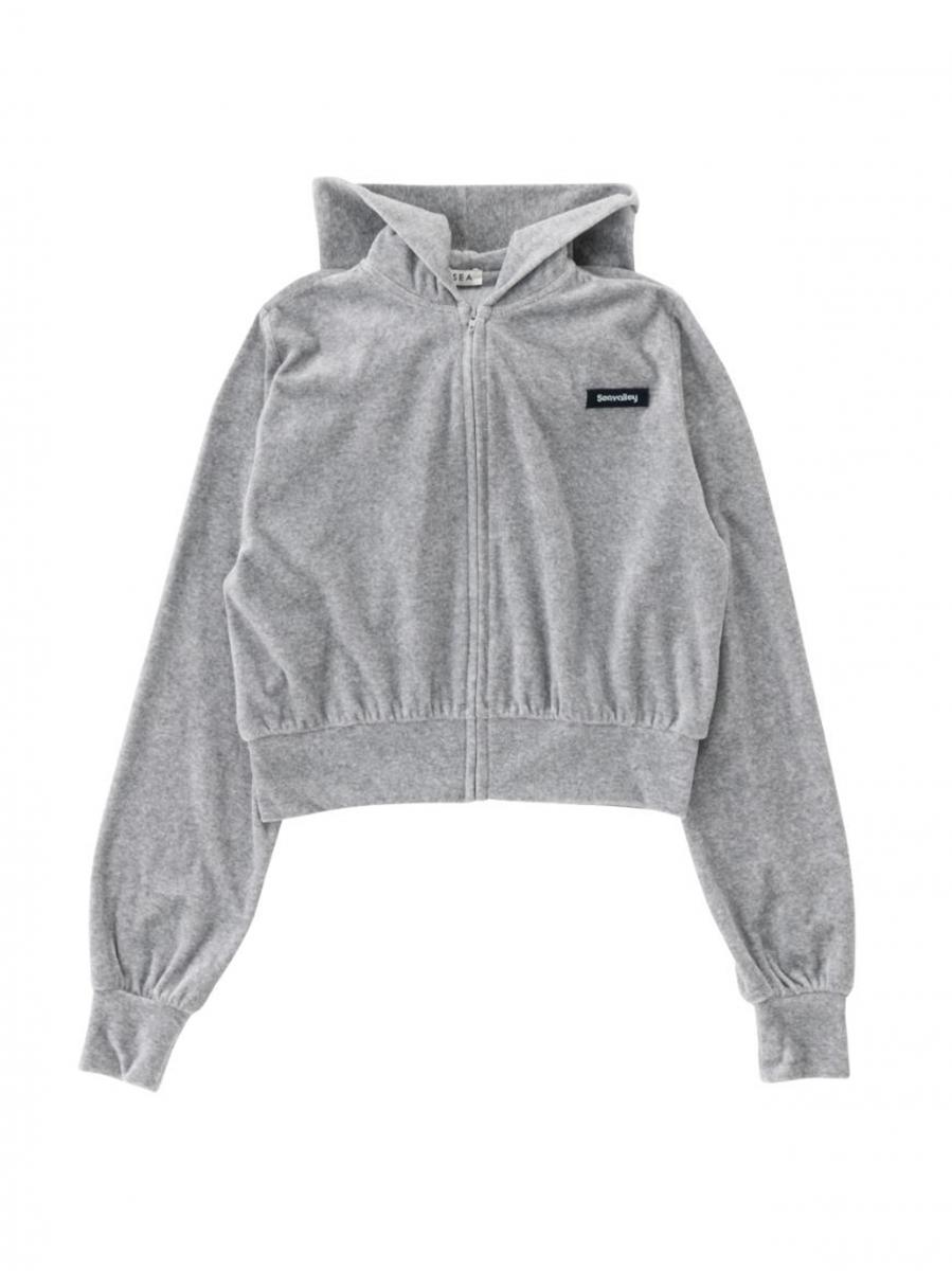 ベロア　ジップフーディ