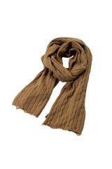 ウール ダメージ ケーブルニット ストール【SALE30%OFF】