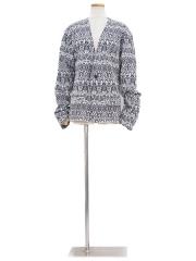 original Jacquard no collar jacket【SALE40%OFF】